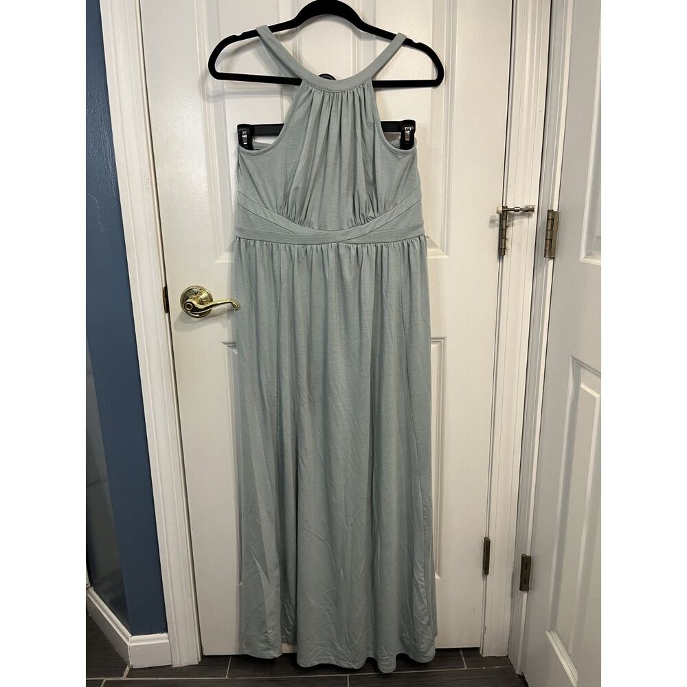 Torrid High Neck Jersey Criss Cross Maxi Dress Size 0 (L/12)